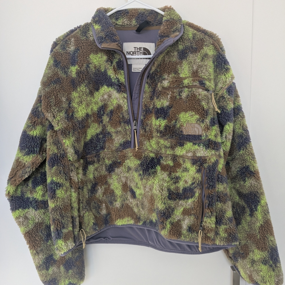 The North Face Green Camo Fleece Pullover